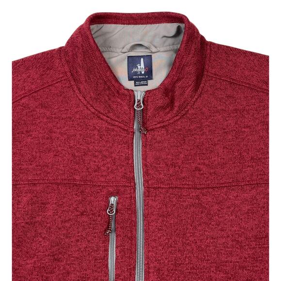 johnnie-O Men's Wes Full Zip Vest Malibu Red XXL Outdoors Gorpcore - Picture 3 of 13